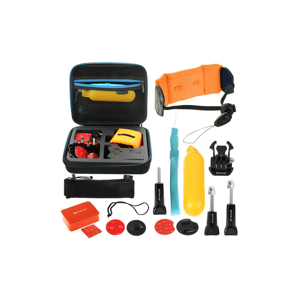 Puluz 14 In 1 Surfing Combo Kit With Eva Case Stocker For Gopro Sjcam Yi Accessories 300028049983