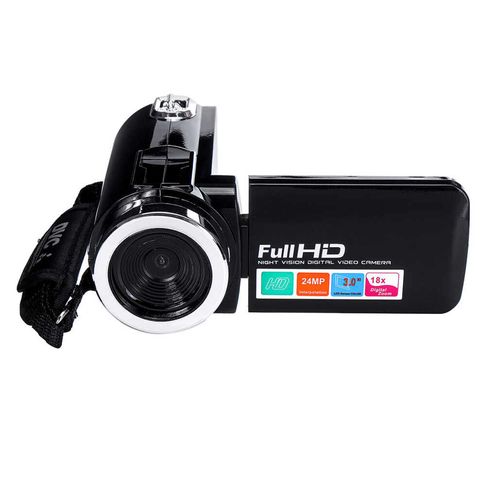 4K HD 1080P 24MP 18X Zoom 3 Inch LCD Digital Camcorder Video DV Camera With Mic 