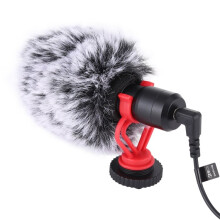 PULUZ PU3044 Professional Condenser Interview Video Record Microphone Youtube Vlogging Mic for DSLR DV Camcorder Smart Phone Osmo