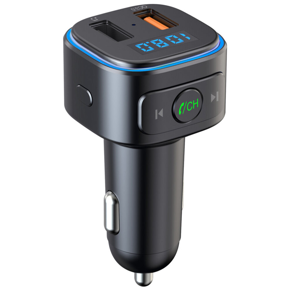 Bakeey Tooth V5.0 Fm Transmitter Dual Usb Qc3.0 Car Charger Tooth Audio Adapter Mp3 Player Hands Free Call For Iphone Xs 11Pro Mi10 Note 9S Red/Blue/Green 9129327829727