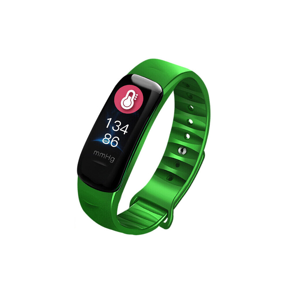 Xanes C1s 0.96Inch Ips Color Screen Ip67 Waterproof Smart Watch Heart Rate Blood Oxygen Monitor Fitness Exercise Sports Bracelet Black/Blue/Green 3518363062483