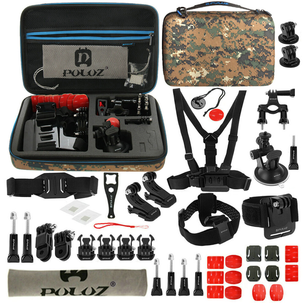 Puluz Pkt29 45 In 1 Accessories Combo Kit Mount Screw With Storage Case For Action Sportscamera 714046467696