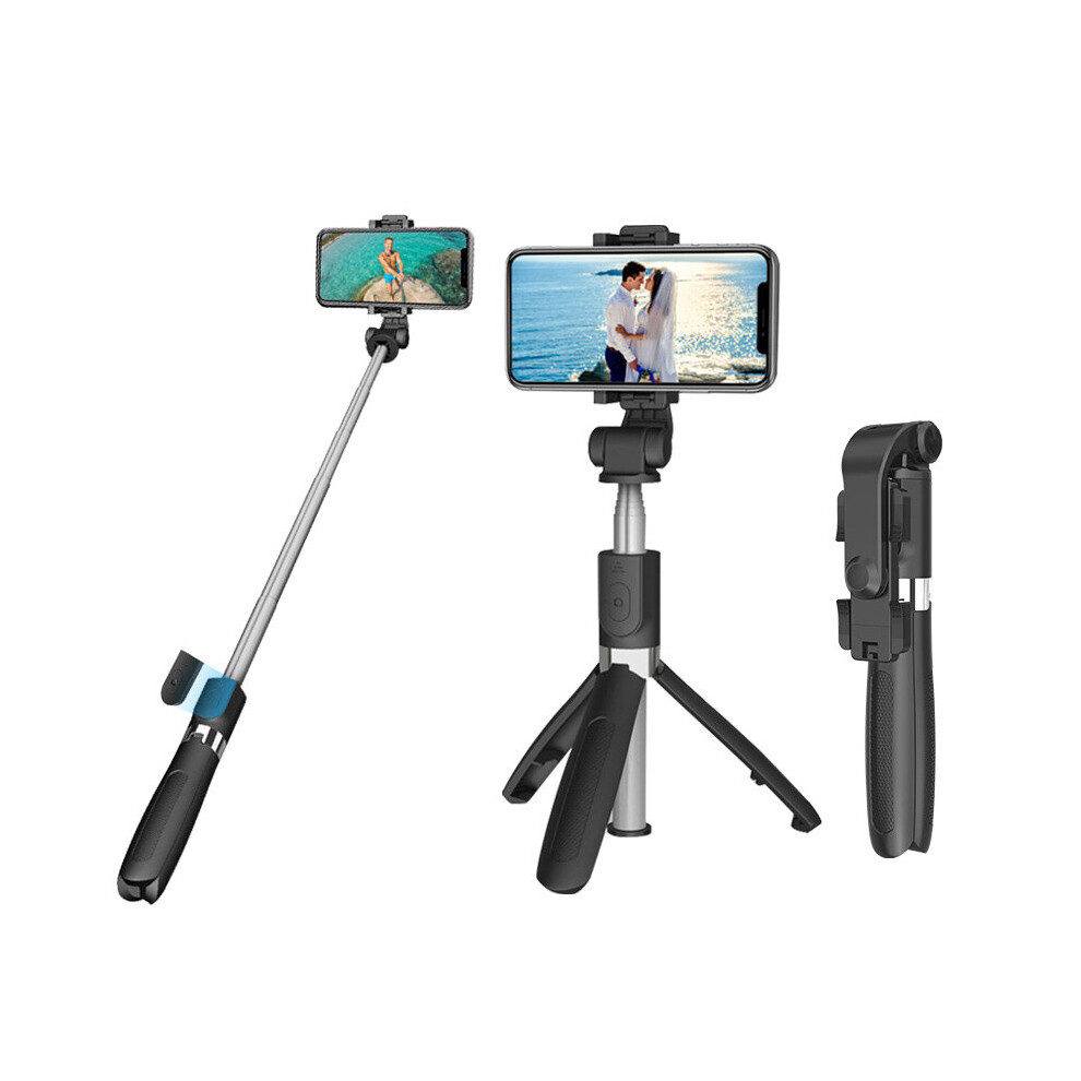 Extendable Selfie Sticks Monopod Tripod Bluetooth Remote Shutter Mini Portable Selfie Sticks For Iphone Huawei Black/White/Red 6900068881365