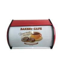 Retro Bread Bin Vitage Metal Bread Dish Storage Keeper Loaf Kitchen Coffee Shop Bread Selling Cabinet