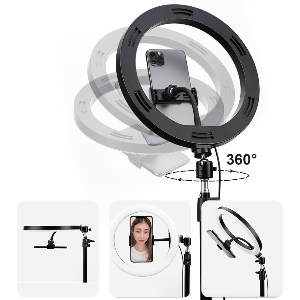 Rock Live Phone Tripod Holder 10Inch 26Cm Selfie Ring With Tripod Stand For Video Live Stream Youtube Vlog Light 4712942616176