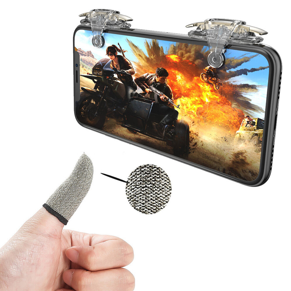 Usams 1 Pair Of Pubg Mobile Game Controller Gamepad Trigger Shooter Joystick + Bakeey Touch Screen Thumbs Finger Sleeve For Pubg Mobile Game 9381680470385