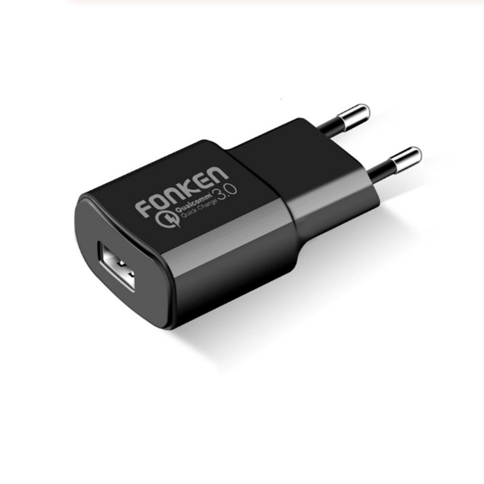 Fonken 3A Quick Charging 3.0 Usb Charger Eu Plug Adapter For Iphone X Xs Oneplus Pocophone Huawei P20 Mate20 Xiaomi Mi9 S10 S10+ Black/White/Red 3480564100007