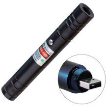 500 Meters Green Laser Pointer USB Chargeable PPT Laser Page Pen Portable Durable and Compressive USB Direct Charge with Dust Cap