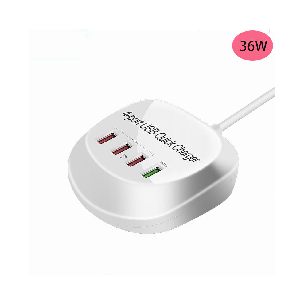 Bakeey 45W Usb Charger Qc3.0 Travel Wall Charger With 3*Usb 2.0 1*Qc3.0 Usb Eu Plug Fast Charging For Iphone Xs 11Pro Mi10 Note 9S Oneplus Nord 8Pro 6901250962343