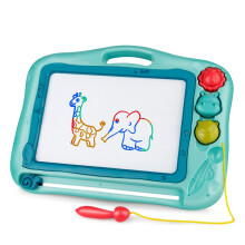 Magnetic Drawing Board Painting Doodle Board Colorful Erasable Writing Sketching Pad with Adorable 3 Stamps Magnet Pen Gifts Toys for Kids
