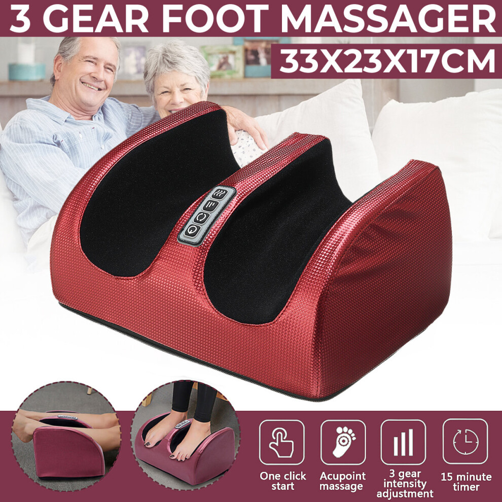 Electric Heating Foot Massager Machine Muscle Relaxation Leg Massager Kneading Blood Circulation Heat Therapy Massage Instrument