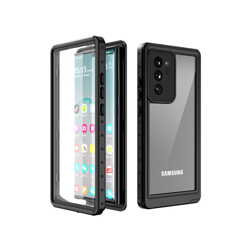 Bakeey For Samsung Galaxy Note 20 Ultra Case Transparent Touch Screen Pc + Tpu Shockproof Dustproof Ip68 Waterproof With Lens Protect Full Cover Prot 700755695208