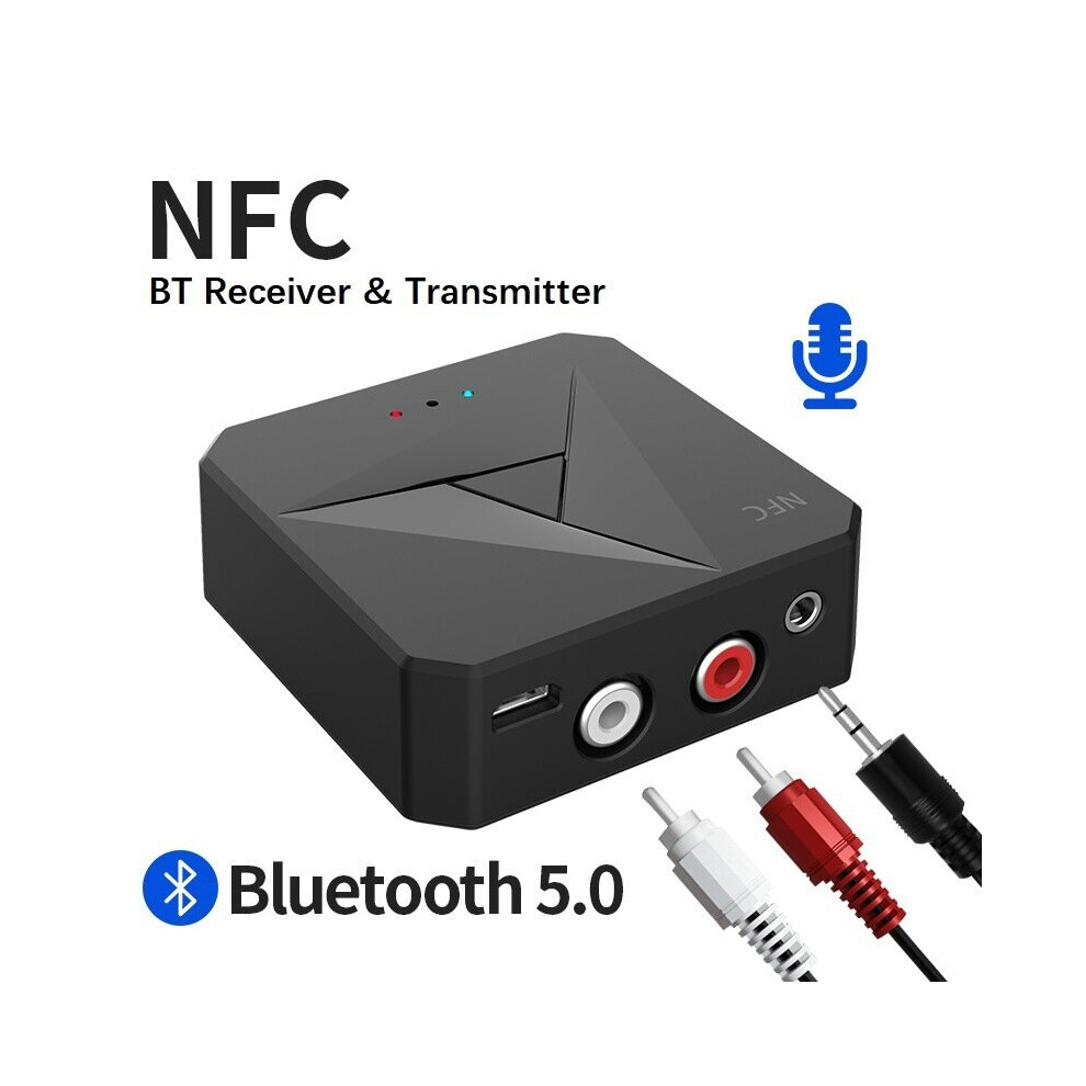Bakeey 2 In 1 Nfc Enabled Bluetooth V5.0 Audio Transmitter Receiver 3.5Mm Aux Rca Wireless Audio Adapter For Tv Pc Headphone Car Stereo System Home S 8725831013037