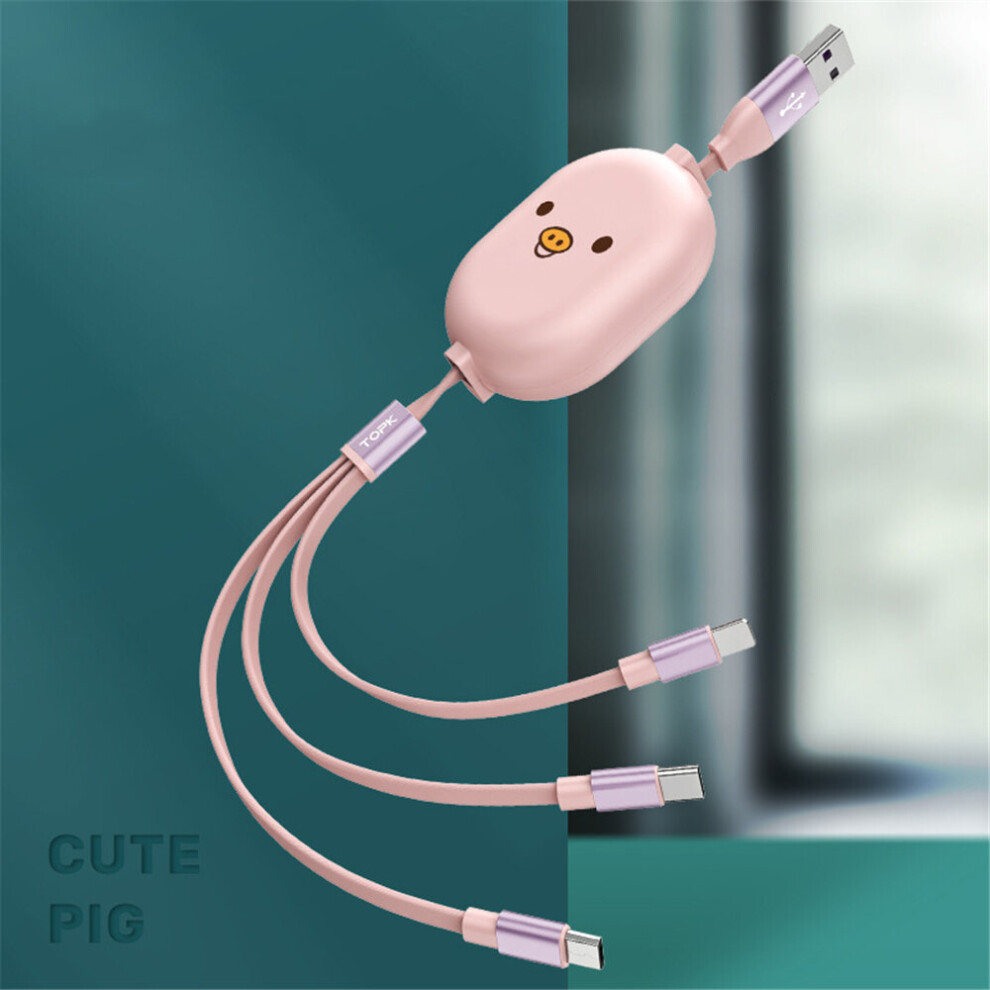 Topk An25 3 In 1 Data Cable Type C Micro Usb Lightning Fast Charging For Iphone 12 Xs 11Pro Xiaomi Mi10 Poco X3 Oneplus 8Pro 6900078688473