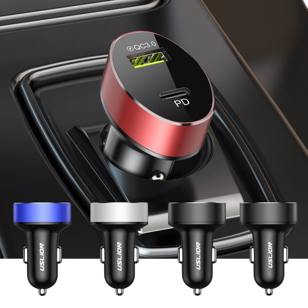 Uslion Pd+Qc3.0 Car Charger 36W Qc 3.0 Charger Adapter For Iphone Xs 11Pro Mi10 Note 9S S20+ Note 20 6900074144256