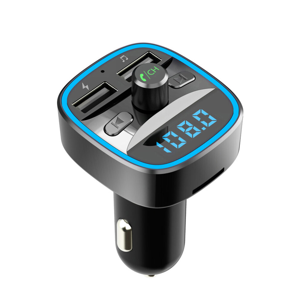 Bakeey 2.4A Qc3.0 Dual Usb Fast Charging Usb Car Charger Bluetooth 5.0 Receiver Fm Transmitter U Disk Tf Card Lossless Music Player For Iphone X Xs X Black 6906143708367