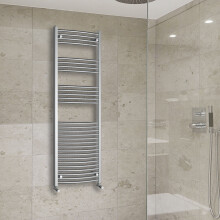 (1600x600mm) Warmehaus Curved Heated Towel Rail Central Heating for Bathroom Kitchen Radiator Ladder Chrome