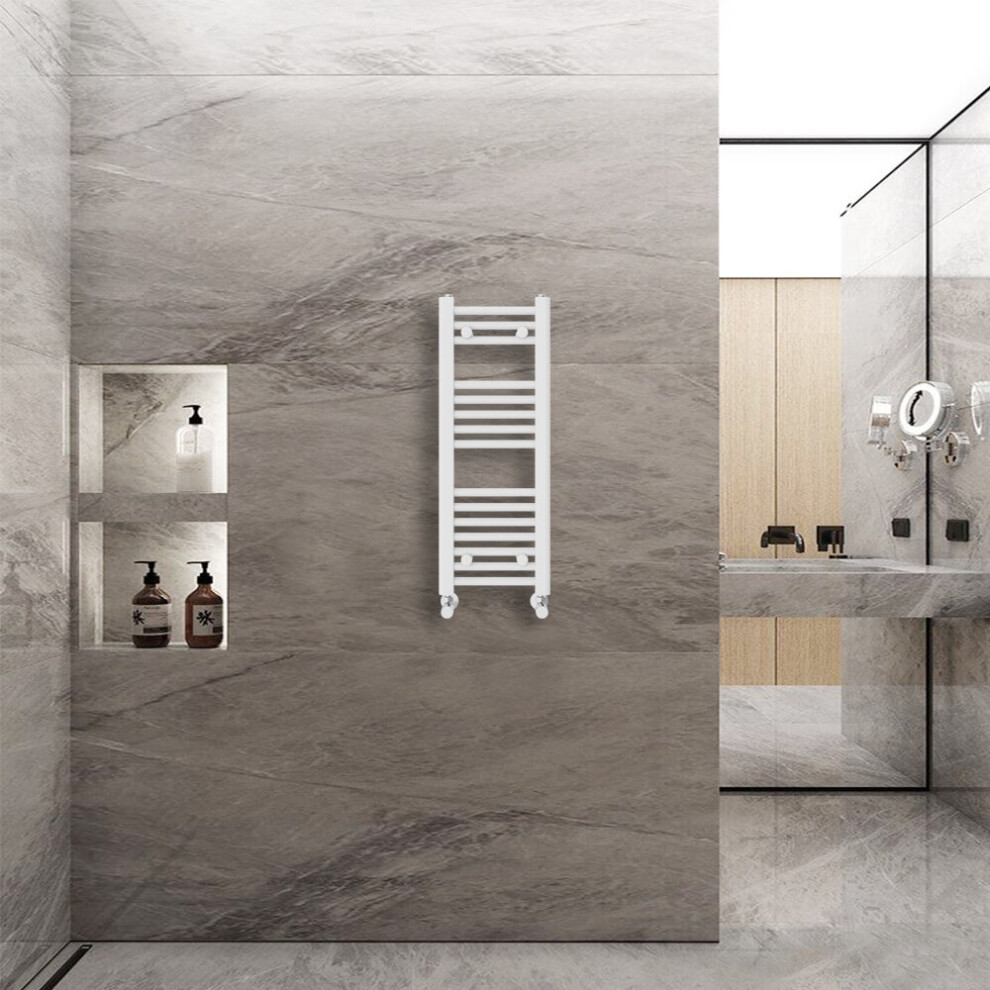 Warmehaus (800X300mm) Straight Heated Towel Rail Central Heating For Bathroom Kitchen Radiator Ladder White
