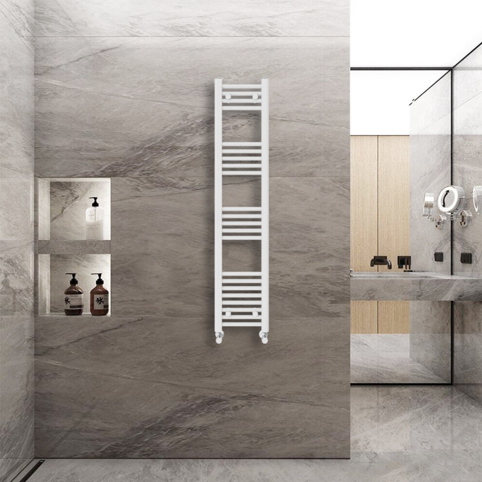 Warmehaus (1400X300mm) Straight Heated Towel Rail Central Heating For Bathroom Kitchen Radiator Ladder White