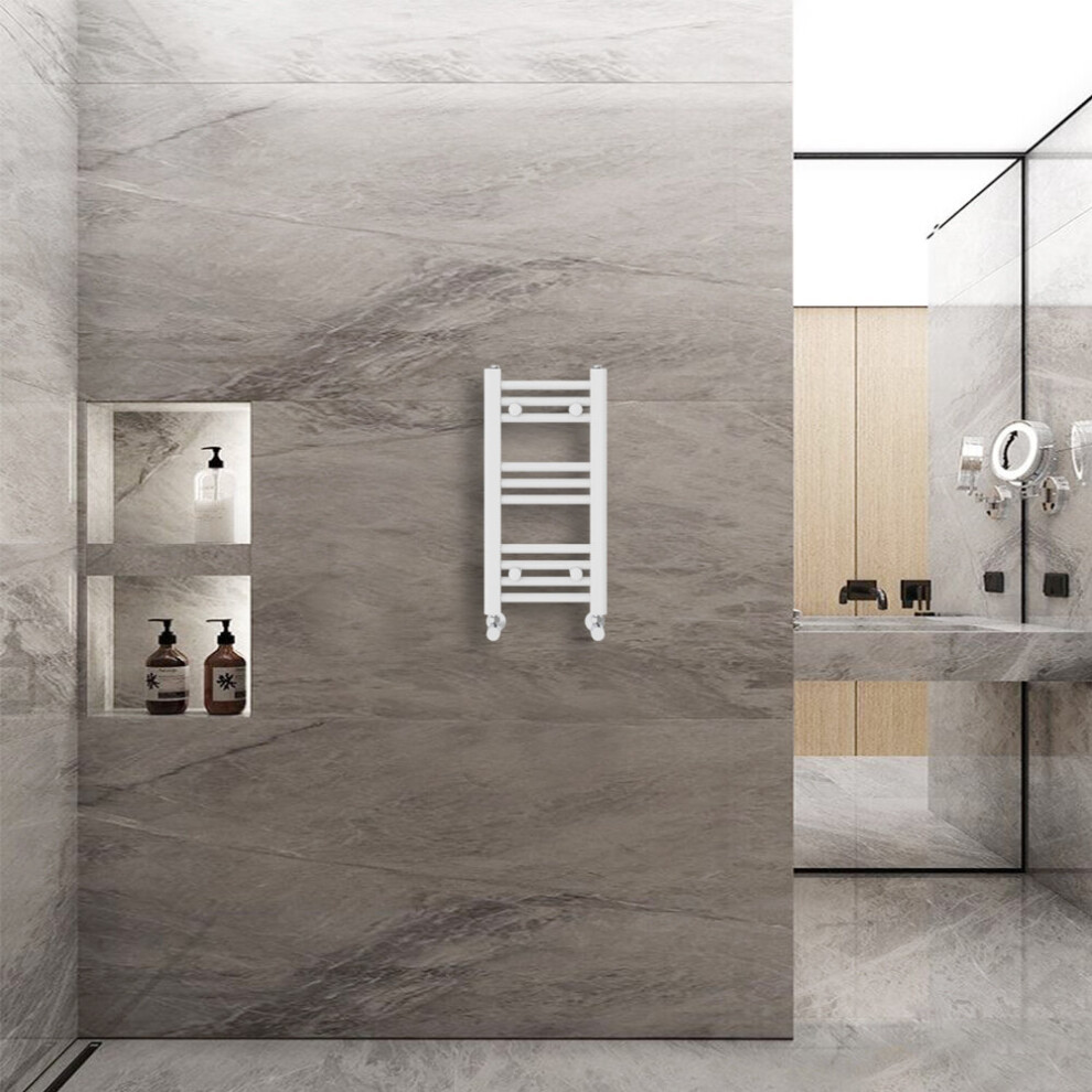 Warmehaus (600X300mm) Straight Heated Towel Rail Central Heating For Bathroom Kitchen Radiator Ladder White
