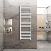 (1800x600mm) Warmehaus Straight Heated Towel Rail Central Heating for Bathroom Kitchen Radiator Ladder White