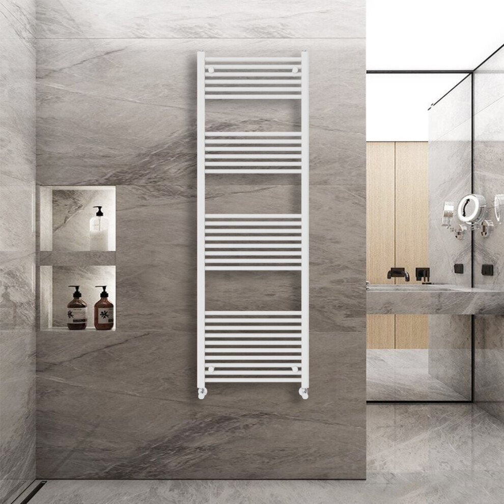 (1800x600mm) Warmehaus Straight Heated Towel Rail Central Heating for Bathroom Kitchen Radiator Ladder White