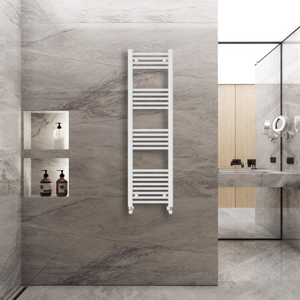 Warmehaus (1400X400mm) Straight Heated Towel Rail Central Heating For Bathroom Kitchen Radiator Ladder White
