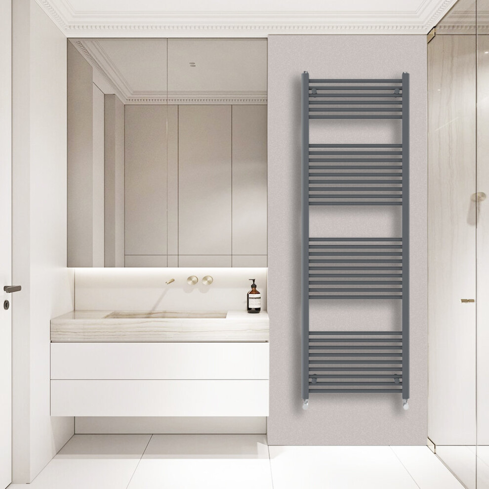 Warmehaus (1800X600mm) Straight Heated Towel Rail Central Heating For Bathroom Kitchen Radiator Ladder Anthracite/Grey