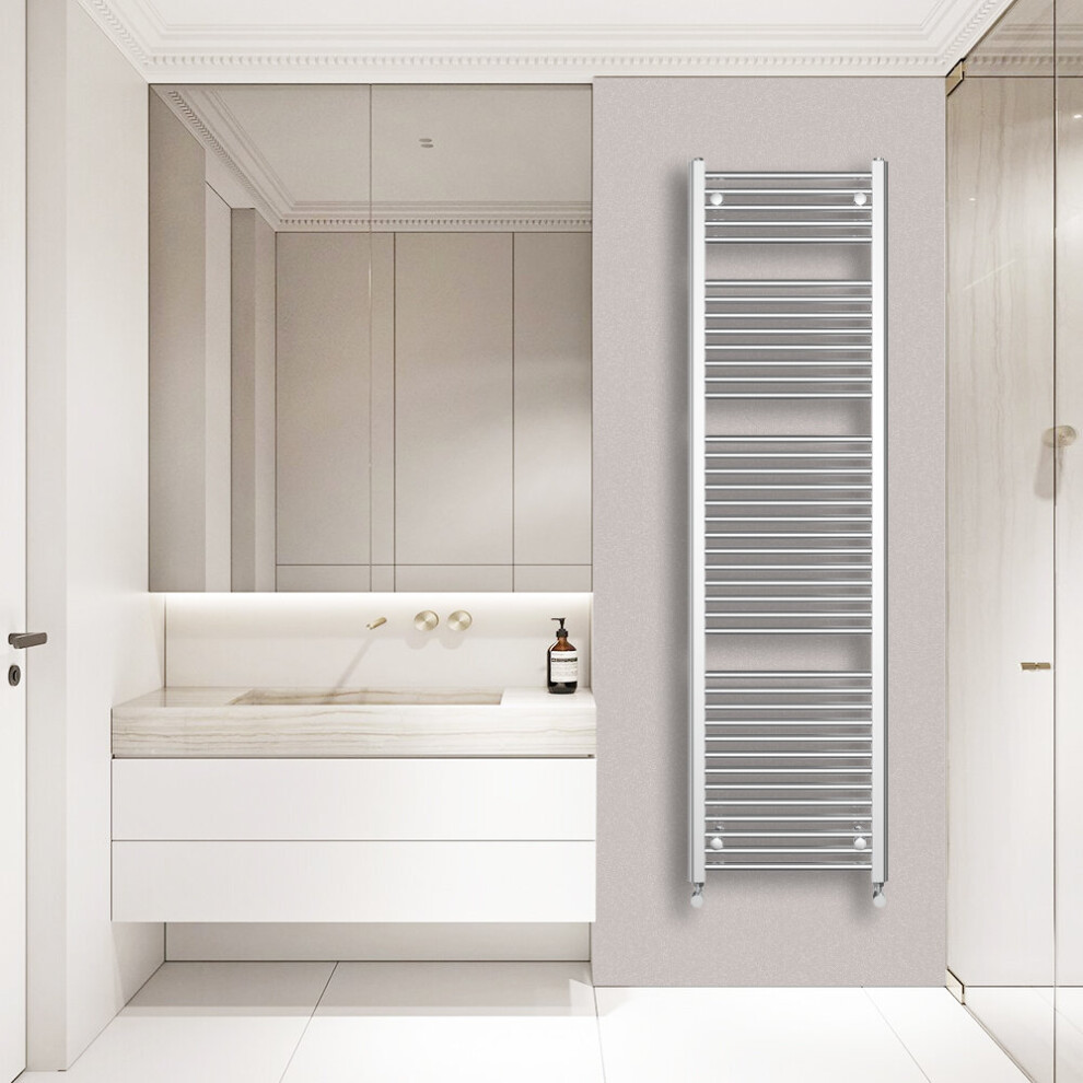 Warmehaus (1800X500mm) Straight Heated Towel Rail Central Heating For Bathroom Kitchen Radiator Ladder Chrome