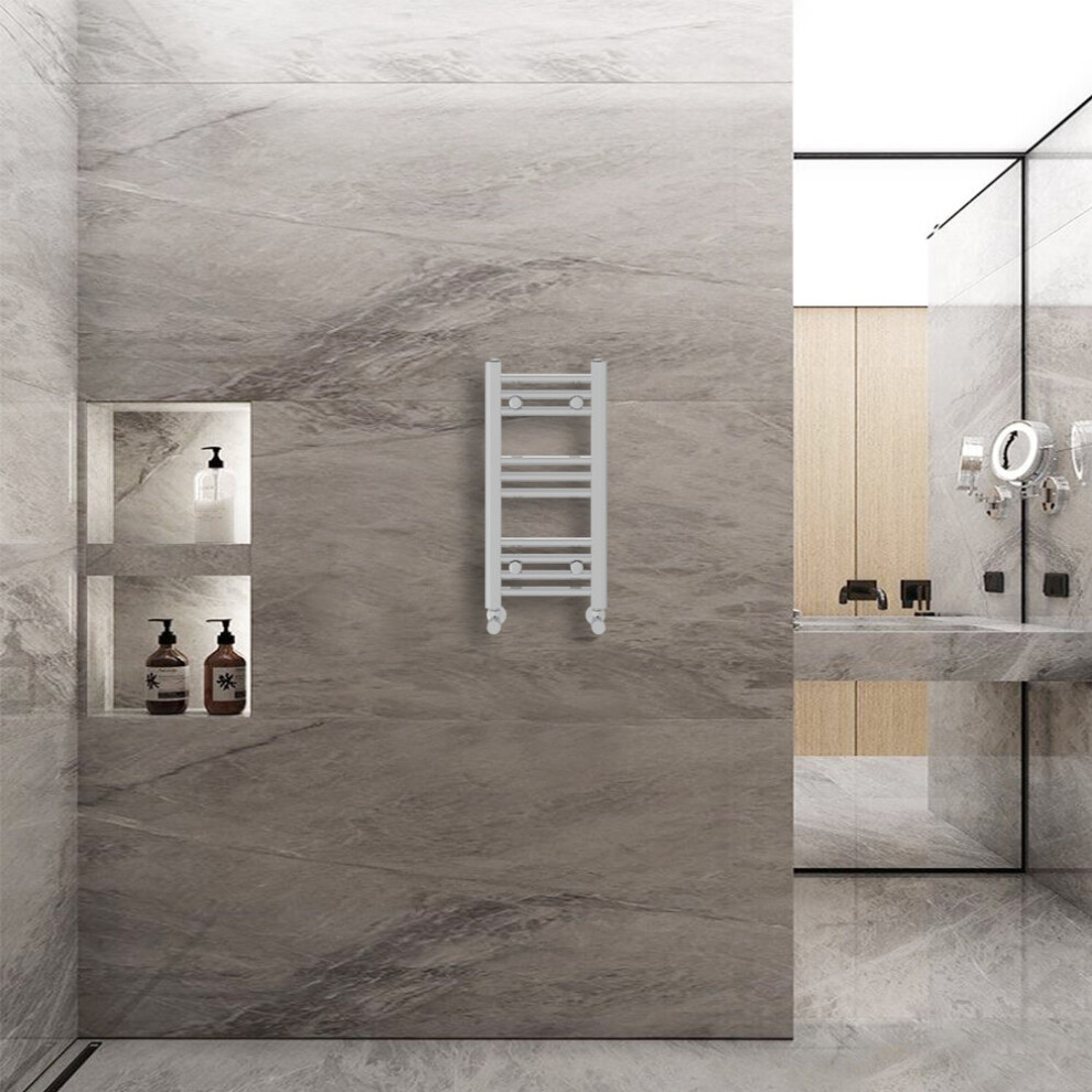 Warmehaus (600X300mm) Straight Heated Towel Rail Central Heating For Bathroom Kitchen Radiator Ladder Chrome