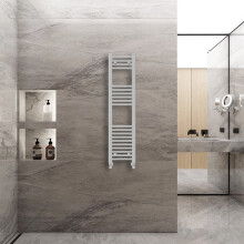 (1200x300mm) Warmehaus Straight Heated Towel Rail Central Heating for Bathroom Kitchen Radiator Ladder Chrome