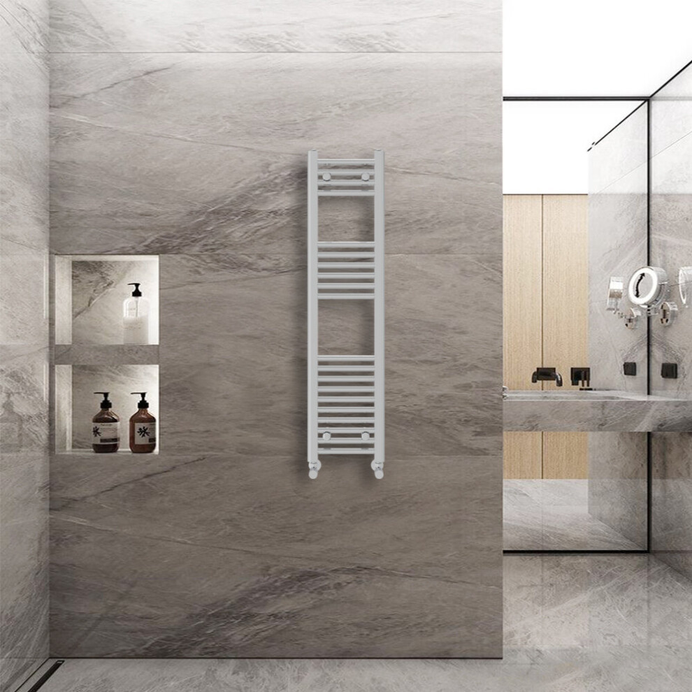 Warmehaus (1200X300mm) Straight Heated Towel Rail Central Heating For Bathroom Kitchen Radiator Ladder Chrome