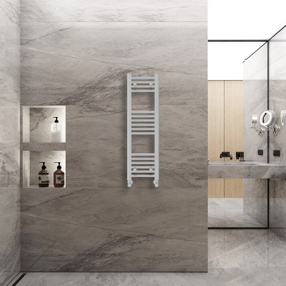 Warmehaus (1000X300mm) Straight Heated Towel Rail Central Heating For Bathroom Kitchen Radiator Ladder Chrome