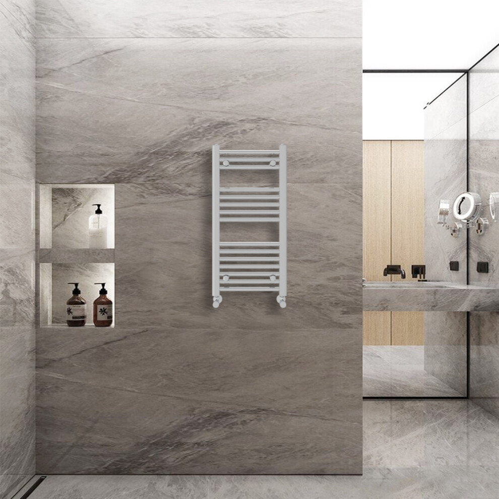 Warmehaus (800X400mm) Straight Heated Towel Rail Central Heating For Bathroom Kitchen Radiator Ladder Chrome