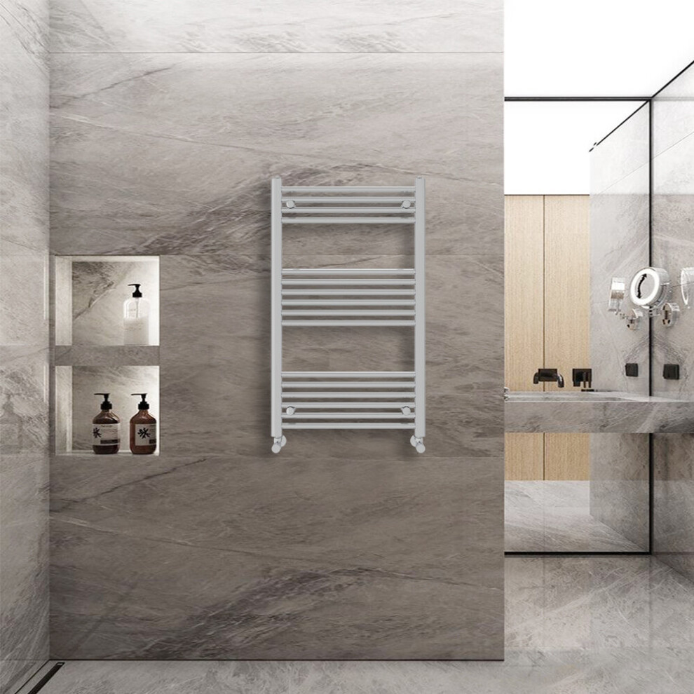 Warmehaus (1000X600mm) Straight Heated Towel Rail Central Heating For Bathroom Kitchen Radiator Ladder Chrome