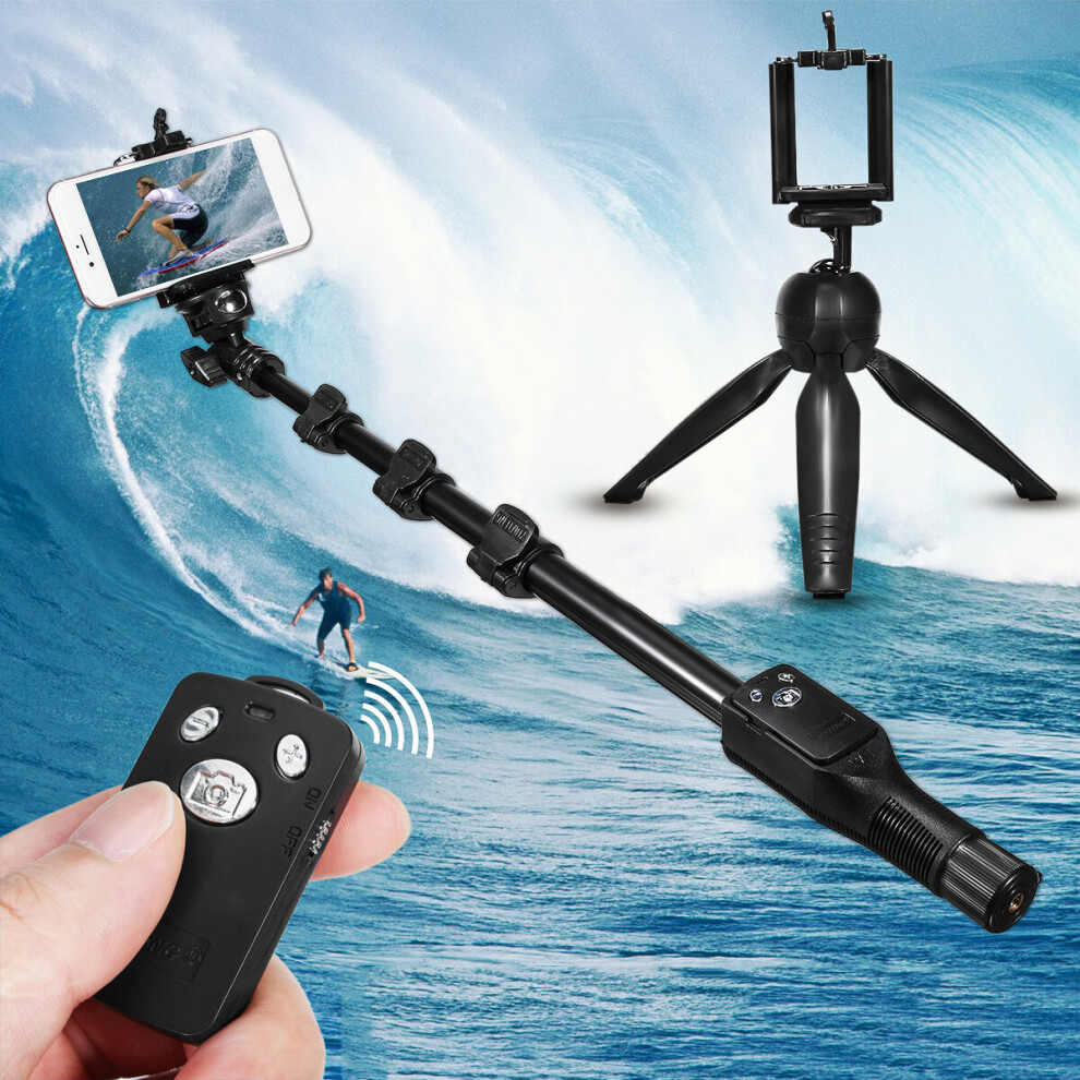 Bluetooth Wireless Remote Control Extendable Handheld Selfie Stick Monopod + Tripod For Camera Mobile Phones 9772054095622