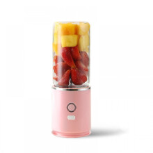 Portable Blender,USB Rechargeable Personal Mixer for Smoothie and Shakes, Mini Blender with 4 Blades for Juices, Salad Dressing,Baby Food(Pink)