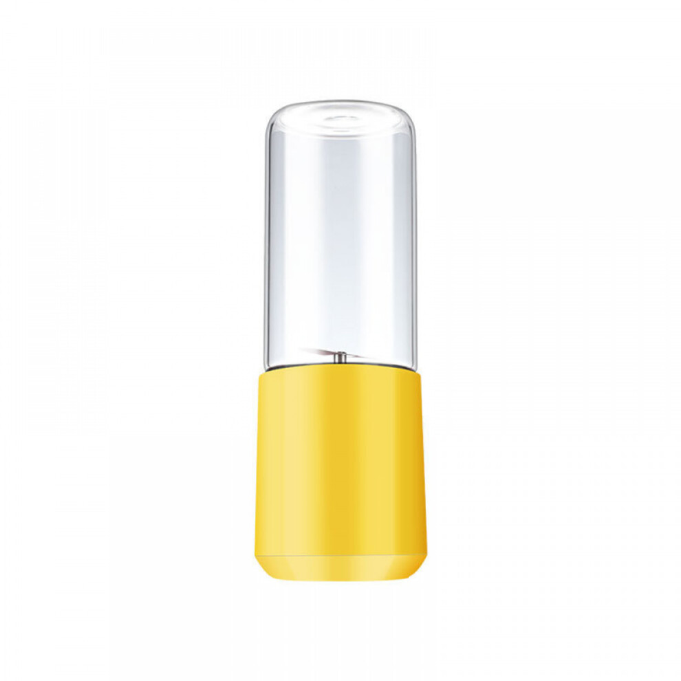 Portable Blender for Shakes and Smoothies, USB Rechargeable Personal Blender with 6 Blades, 400ml Portable Juicer Cup Small Fruit Juice Mixer(yellow)-image-OPC-PBPKYYW-NEW