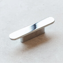 HH5943CCA 32mm Centres Polished Chrome Long Slim Kitchen Cabinet Pull Handle - 80mm Length, M4 x 25mm Screws Included