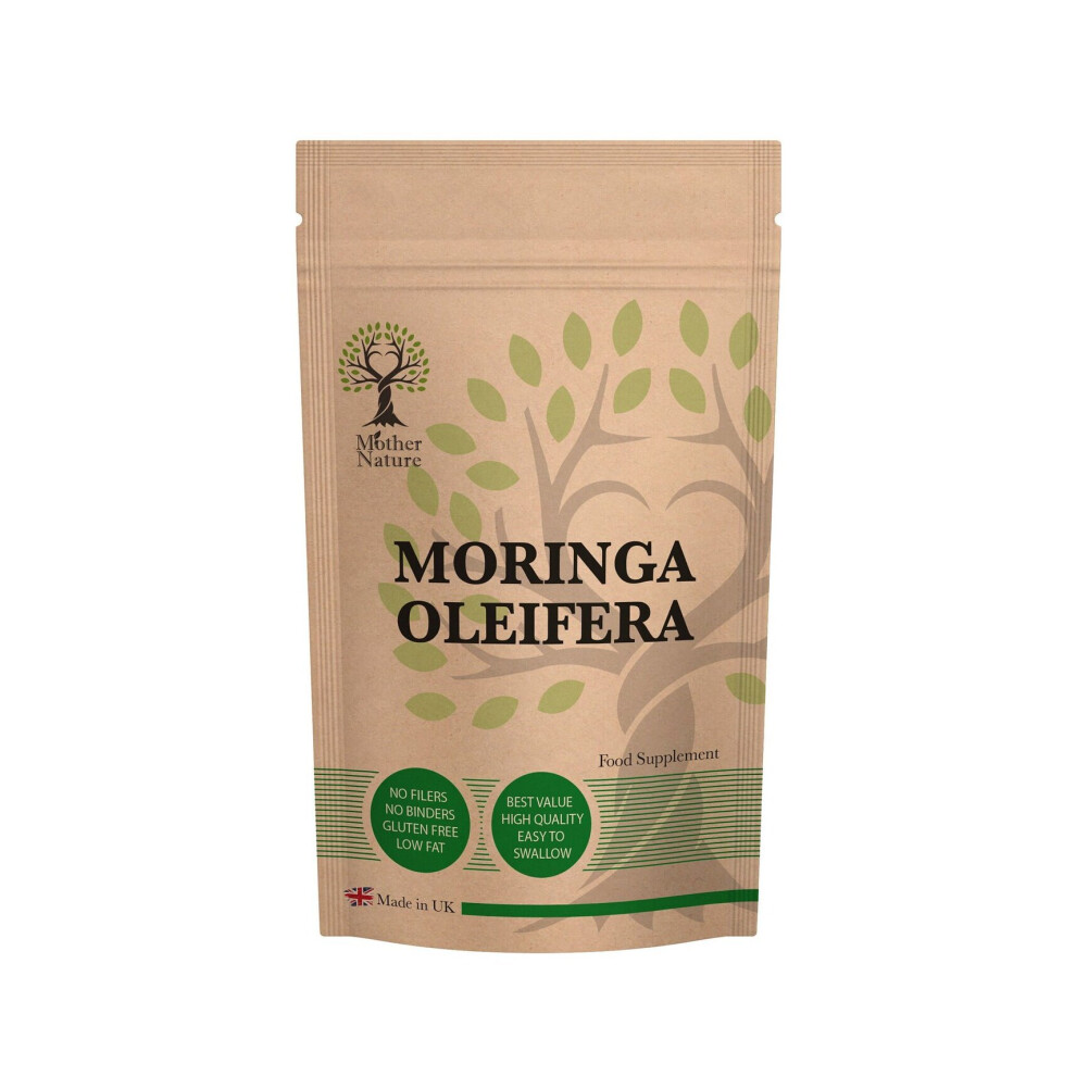 (30 Capsules) Moringa Capsules 10000mg Genuine Natural Moringa Powder High Potency 20 x Stronger Natural Supplement Vegan