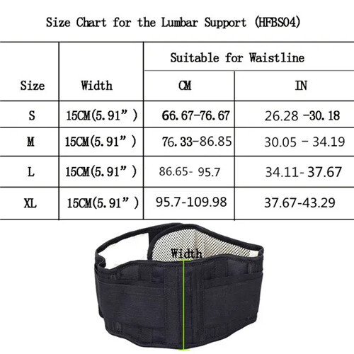 (M) Adjustable Waist Self Heating Magnetic Therapy Back Support Brace 1