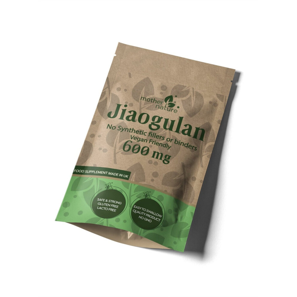 (180 Capsules) Jiaogulan Capsules 500mg High Potency Gynostemma Natural Extract Supplement Vegan Capsules