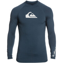 (M, Navy Blazer) Quiksilver Mens All Time Long Sleeve UPF 50 Rash Guard Vest T-Shirt Top