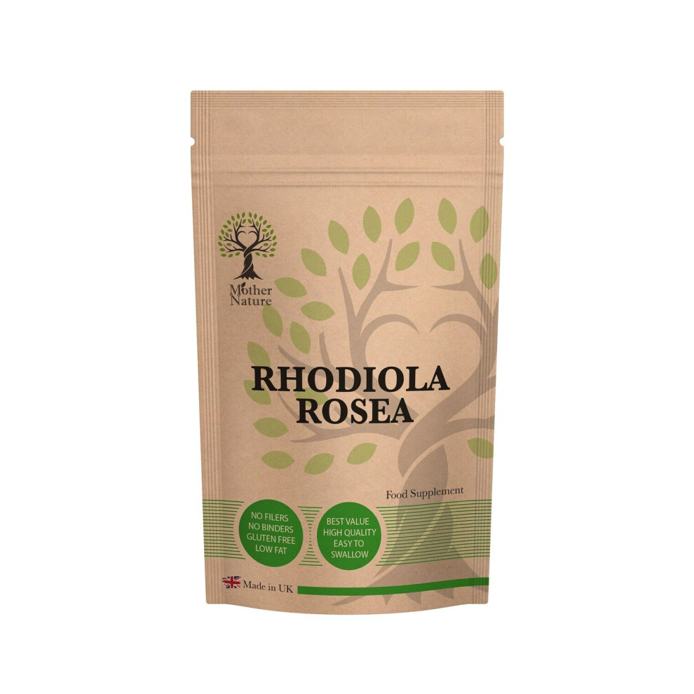 (90 Capsules) Rhodiola Rosea Capsules 420mg Genuine Natural Rhodiola Rosea Powder 5% Salidrosides Vegan Supplement