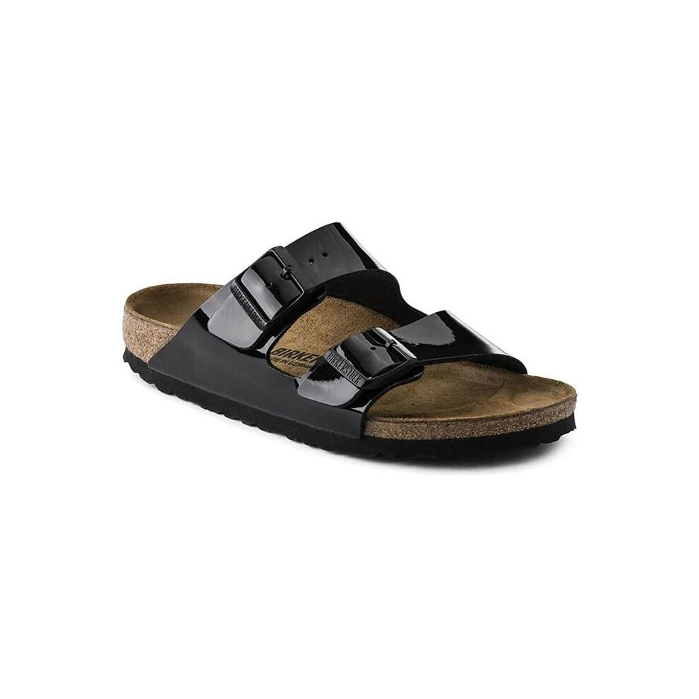 Birkenstock 1005292-44 Arizona Birko-Flor Womens Sandals, Black Patent - Size 44