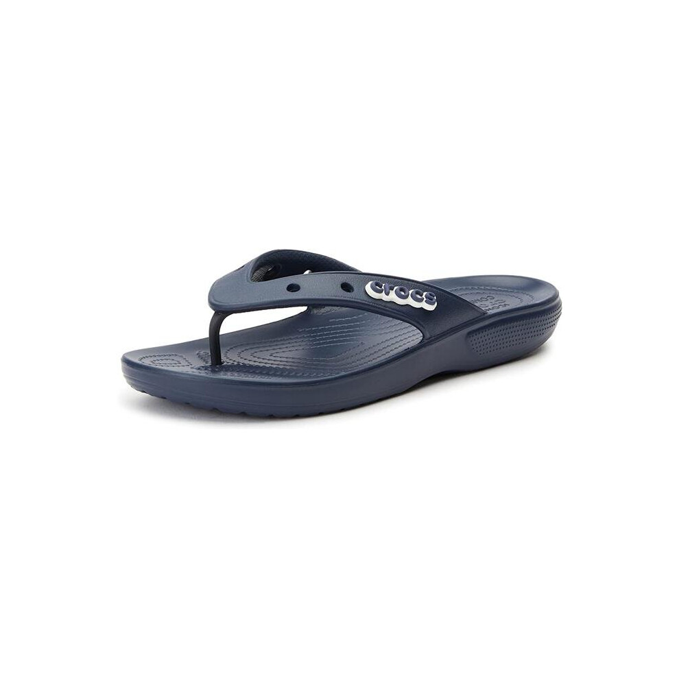 Crocs 207713-410-M12 Unisex Classic Flip-Flop Slipper, Navy - Mens Size 12