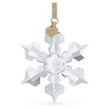 Swarovski Edicin anual 2022 Ornament White Swarovski Crystals con champn Gold Tone Metal parte de la coleccin de la edicin anual Swarovski