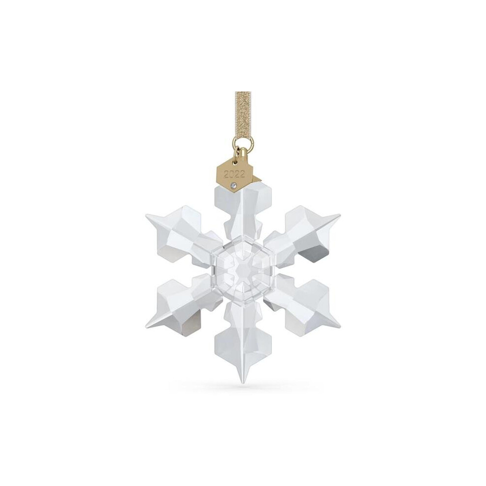 Swarovski 5615387 Annual Edition 2022 Ornament, White Crystals with Champagne Gold Tone Finish