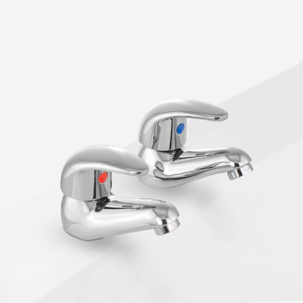 Studio Traditional Basin and Bath Filler Taps Chrome