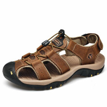 (Dark brown, Tag Size 47=UK Size 12) Mens Sandals Beach Shoe Non-Slip Hiking Casual Walking Hiking Shoes Sports Size